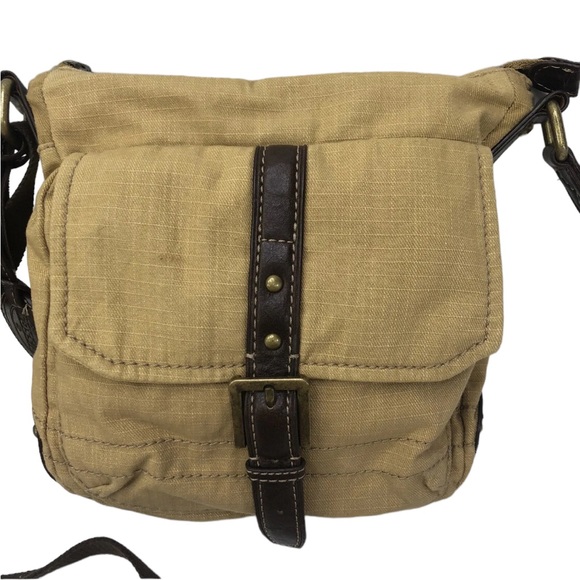 Fossil Tan Canvas Messanger Bag Cross Body ZB4709 - Picture 2 of 11